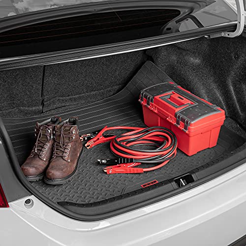Motor Trend FlexTough Defender Floor Mats for Cars & TrunkShield Trunk Mat Set, Next-Gen Deep Dish Heavy Duty Car All Weather, Rubber Set Auto Truck Van SUV B09VYBHPDK - color: Black, style: Cargo Combo
