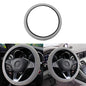 Elastic Stretch Car Steering Wheel Cover, Comfortable Steering Wheel Cover Universal for 14.5-15 Inch, Warm in Winter & Cool in Summer, Anti-Slip Breathable Ice Silk (Gray) - color: Gray