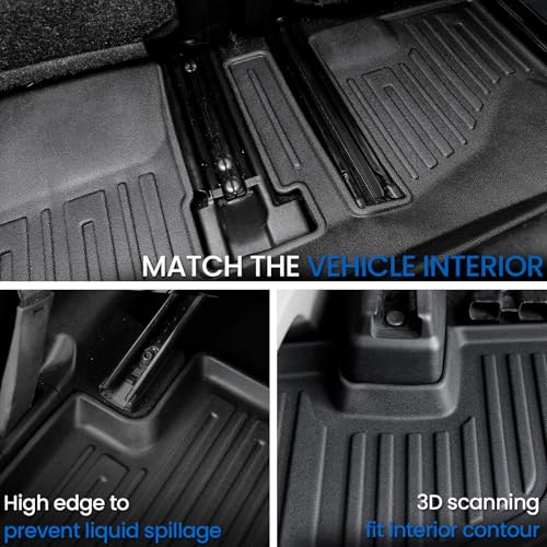 Floor Mats Cargo Mat Set for 2022-2025 2026 Mitsubishi Outlander (Not Fit Sport or PHEV), All Weather TPE Backrest Mat Trunk Mat Cargo Liner Accessories(Floor Mats+Backrest Mats+Cargo Mat)