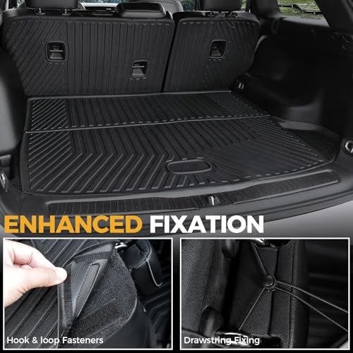 Cargo Mat for 2022-2025 2026 Jeep Grand Cherokee Accessories, Full Coverage All Weather Trunk Cargo Liner with Backrest Protectors (Include 4xe Not for L or WK)