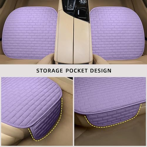 Little Pruple Car Seat Covers Front Seats,2 Pack Seat Covers for Cars Truck SUV,Front Seat Covers with Storage Pocket(Little Pruple-Front Seat) - color: Little Purple-Front Seat