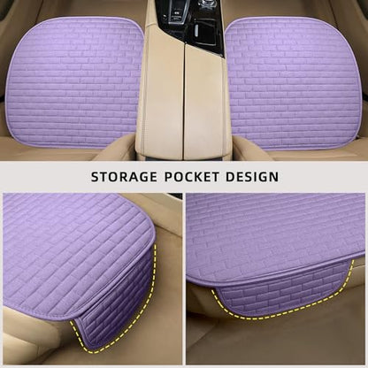 Little Pruple Car Seat Covers Front Seats,2 Pack Seat Covers for Cars Truck SUV,Front Seat Covers with Storage Pocket(Little Pruple-Front Seat) - color: Little Purple-Front Seat
