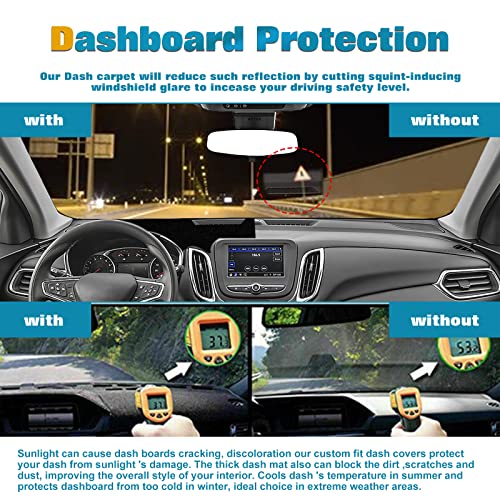x xotic tech Center Console Dashboard Mat Pre-Cut Non-Slip Sunshield Sun Glare Protector Dash Carpet Pad Black Cover Compatible with Chevy Equinox SUV 2018 2019 2020 2021 2022 2023 2024 - color: Compatible with Chevy Equinox 2018-2022