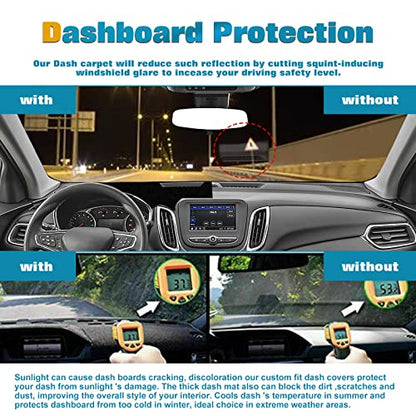 x xotic tech Center Console Dashboard Mat Pre-Cut Non-Slip Sunshield Sun Glare Protector Dash Carpet Pad Black Cover Compatible with Chevy Equinox SUV 2018 2019 2020 2021 2022 2023 2024 - color: Compatible with Chevy Equinox 2018-2022