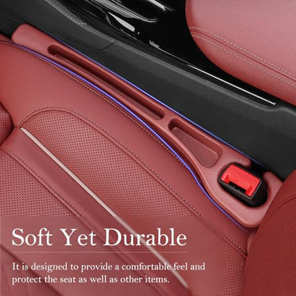 Car Seat Gap Filler 2-Pack, Universal Car Seat Gap Filler Organizer, Seat Gap Plug – Fills Gap Between Seat & Console (Red) - color: Red