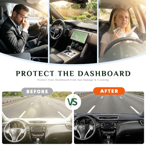 Dash Cover, Anti-Glare, Sun Protection, Dustproof, UV-Proof, Dashboard Covers, Interior Car Accessorie Fit for 2012-2018 Fo-rd Focus (NOT ST or RS), Grey - color: Grey, size: Fit for 2012-2018 Fo-rd Focus