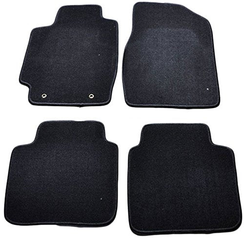Floor Mats Compatible with 2002-2006 Toyota Camry, 4Dr Factory Fitment Car Floor Mats Front & Rear Nylon by IKON MOTORSPORTS, 2003 2004 2005 - color: Black