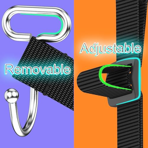 Car Headrest Hooks for Purse and Bags, Purse Holder for Car, Adjustable Back Seat Hanger, Metal Heavy Duty 100 lbs (D4) - style: D4