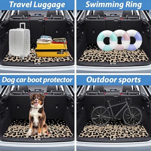Automotive Floor Mats 5 Pcs, Universal Car Floor Mats, Leopard Print Cargo Liner, Car Accessory for SUVs/Sedan/Wagons, Durable Protective Mat, Trunk Liner for Families/Travel Enthusiasts - style: Bundle 10