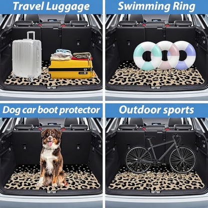 Automotive Floor Mats 5 Pcs, Universal Car Floor Mats, Leopard Print Cargo Liner, Car Accessory for SUVs/Sedan/Wagons, Durable Protective Mat, Trunk Liner for Families/Travel Enthusiasts - style: Bundle 10