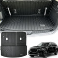 All Weather Cargo Mat with Backrest Protection for 2026 2025 2024 Mazda CX90（Only Fit 7&8 Seats） TPE Rubber Liners Odorless Anti-Slip Car Cargo Liners - Trunk Mat Covering the backrest for CX-90 - size: 24-26丨CX-90 7&8seat