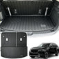 All Weather Cargo Mat with Backrest Protection for 2026 2025 2024 Mazda CX90（Only Fit 7&8 Seats） TPE Rubber Liners Odorless Anti-Slip Car Cargo Liners - Trunk Mat Covering the backrest for CX-90 - size: 24-26丨CX-90 7&8seat