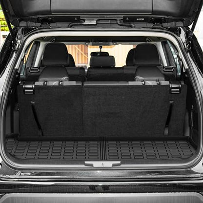AUTOSAVER88 Floor Mats Fit for Chevy Tahoe/GMC Yukon 7 Seater 2026 2025 2024 2023 2022 2021, Custom Fit TPE All Weather Tahoe/Yukon Floor Liners with 2nd Row Bucket Seats Car Mats Accessories, Black - style: 21-26 Tahoe/Yukon Full Mats Set