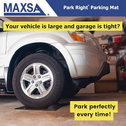 Maxsa 37358-2PK Park Right 21" x 11" x 2" Parking Mat, Black, Amazon Exclusive