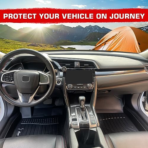 IKON MOTORSPORTS 3D TPE Floor Mats, Compatible with 2025-2026 Audi Q6 e-tron & SQ6 e-tron, All Weather Waterproof Non-Slip Floor Liners, Front & 2nd Row Full Set Car Interior Accessories, Black 3PCS