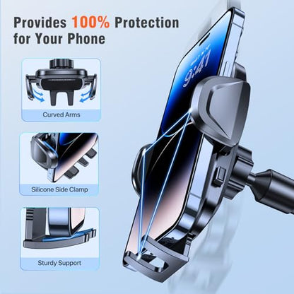 Miracase Cup Holder Phone Mount - Universal Gooseneck Adjustable Car Cell Phone Mount for iPhone, Samsung, Google and All 4.0-7.2 inches Smartphones - color: Gooseneck