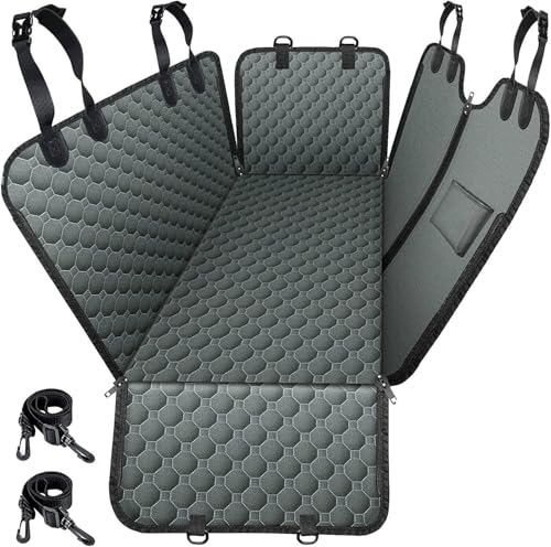 Mancro Dog Car Seat Cover, 2026 Upgraded 600D Heavy Duty Waterproof & Scratch-Resistant Dog Hammock for Car, Back Seat Pet Cover for Dogs with Sedan and SUVs, X-Large, Grey - color: Grey, size: X-Large (60" W x 64" L)