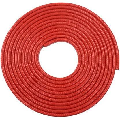 16.5 Ft(5m) Universal Car Door Edge Guards - Red Rubber U-Shaped Trim Protector, No Glue Required