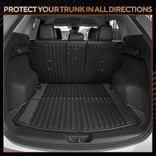 Naibeve Floor Mats for 2013-2024 Toyota 4Runner 5 Seats - All Weather for Toyota 4Runner Floor Mats & Cargo Mats & Seats Back Cover Behind 2rd Row Waterproof Interior Accessories - size: 6)4Runner 5 Seats|2013-2024