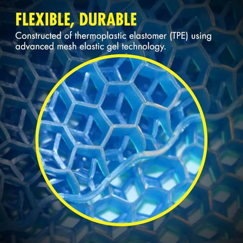 HEALTHMATE Comfy Gel Cushion Gel Seat Cushion for Long Sitting for Back, Sciatica and Tailbone Pain Relief, for Office Chair, Car, Wheelchair, Long Trips (Square) - size: Square