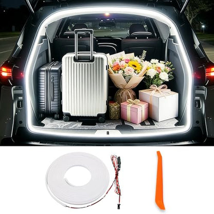LED Trunk Light Strip Compatible with 2015-2025 Toyota Sienna, Easy to Install, Waterproof, Flexible Silicone recessed Trunk Light, White