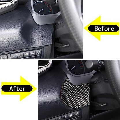 Car Engine Start Stop Decoration Frame Stickers Fit for Toyot@a Tundra/Sequoia 2022-2024 Real Carbon Fiber Center Console Key Ignition Starter Button Knob Panel Protect Cover Trim Sticker Accessories - size: Engine Start Stop Trim Frame Sticker