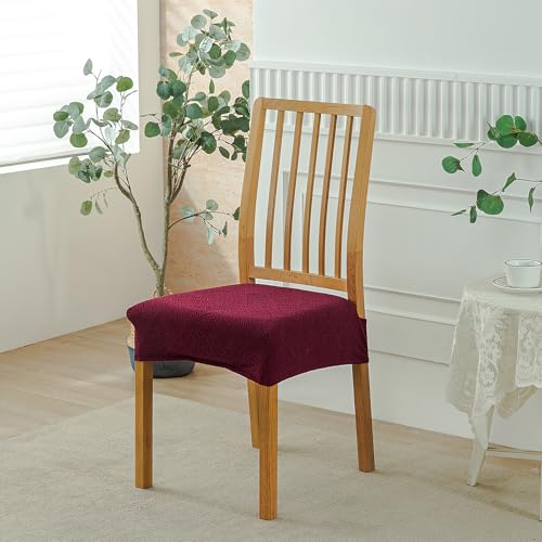 CRFATOP Jacquard Dining Room Chairs Seat Covers Set of 4 with Soft Bench Chair Cover Stretch Kitchen Chair Slipcover Washable Seat Cushion Slipcover Protector for Hotel Ceremony Banquet Wedding,B03 - color: Jacquard B03