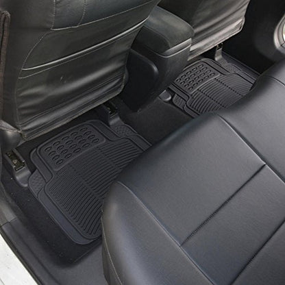 Superman Rubber Car Floor Mats 4 PC Front Heavy Duty All Weather Protection - Trimmable To fit - size: Pack of 4