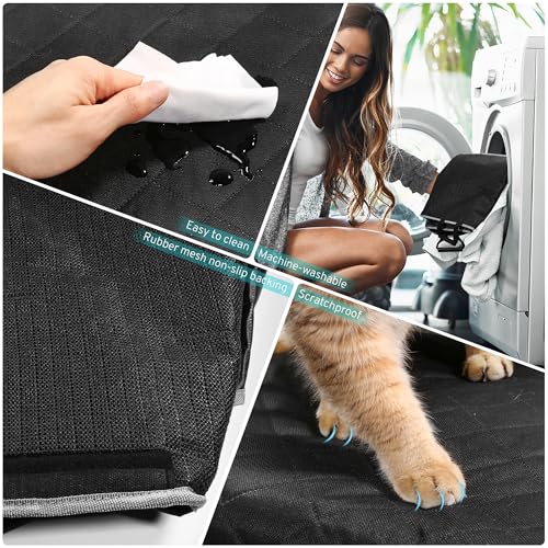 Dog Car Seat Cover Compatible with Honda CRV CR-V Toyota RAV4 Back Seat, Pet Bench Backseat Covers with Non-Slip Backing for Small-Mid Sized SUVS and Sedans