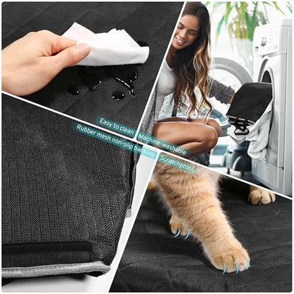 Dog Car Seat Cover Compatible with Honda CRV CR-V Toyota RAV4 Back Seat, Pet Bench Backseat Covers with Non-Slip Backing for Small-Mid Sized SUVS and Sedans