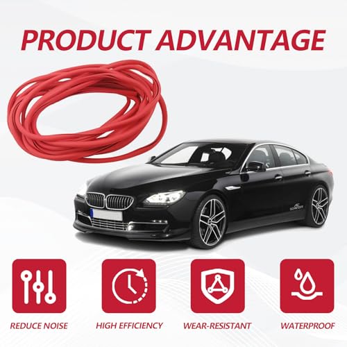 16FT (5M) Car Door Edge Protector, Universal U Shape Trim Molding Rubber Seal Protector with Fits Most Cars (Red) - color: Red