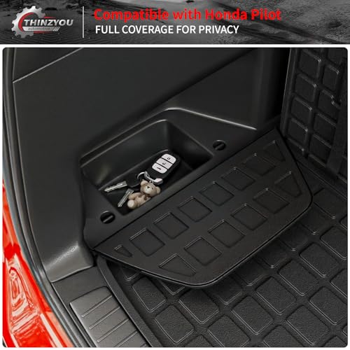 Trunk Mat Compatible with 2023-2026 Honda Pilot Cargo Mat Cargo Liner Trunk Liner Back Seat Cover Protector TPE All Weather 2025 Pilot Accessories (Trunk Mat with Backrest Mat) - style: For Honda Pilot | 2023-2026