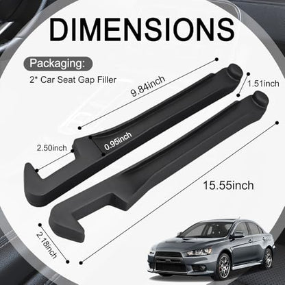 2026 Upgraded Car Seat Gap Filler 2 Pack,3 in 1 Car Seat Gap Organizer with Slot & Hook for Phone/Keys,Universal Anti-Drop in Between Cars Seats Catcher Fits for Truck SUV