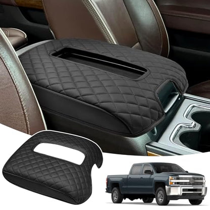 Center Console Armrest Cover Compatible with Chevy Silverado and Fit for GMC Sierra 1500 2500 3500 2014-2018,and Fit for Yukon/Tahoe/Suburban 2015-2020(for Bucket Seat Only) - size: Compatible with Silverado 2014-2018