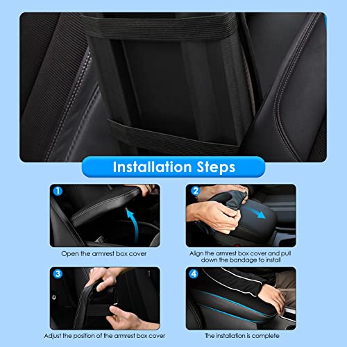 2022-2025 2026 Ioniq 5 Center Console Cover for Hyundai Ioniq 5 (SE/SE Standard Range/SEL/Limited/XRT), Waterproof&Cushion Lether Armrest Cover 2023 2024 2025 Ioniq 5 Accessories (Padded) - color: (for Ioniq 5) Padded - Leather