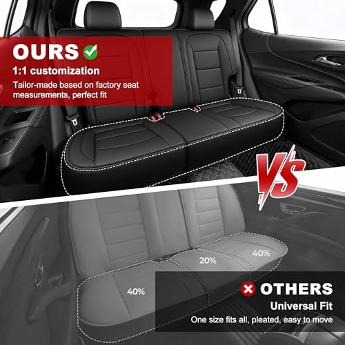 TTX LIGHTING Car Seat Covers for Chevrolet Chevy Equinox 2018-2024 Seat Covers Waterproof 5 Seats Fulll Set Breathable Faux Leather Custom Fit Car Protector Cushion Accessories - size: 17.Equinox 2018-2024 5 Seat Full Set