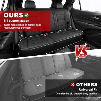 TTX LIGHTING Car Seat Covers for Chevrolet Chevy Equinox 2018-2024 Seat Covers Waterproof 5 Seats Fulll Set Breathable Faux Leather Custom Fit Car Protector Cushion Accessories - size: 17.Equinox 2018-2024 5 Seat Full Set