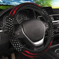 Red Black American Flag Elastic Steering Wheel Cover, Non-Slip Breathable Neoprene Steering Wheel Covers, Men Car Accessories, Universal 15 Inch Fit Auto, Suvs, Truck - color: Red Black American Flag