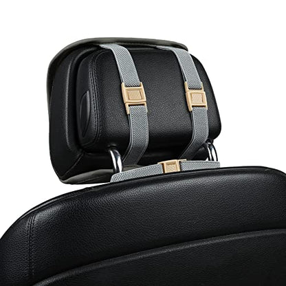 1pcs Luxury Car Seat Backrest Protector Cover Car Interior PU Leather Car Seat Cover Universal Anti-Slip Seat Cover(Dark Grey Backrest) - color: Dark grey Backrest