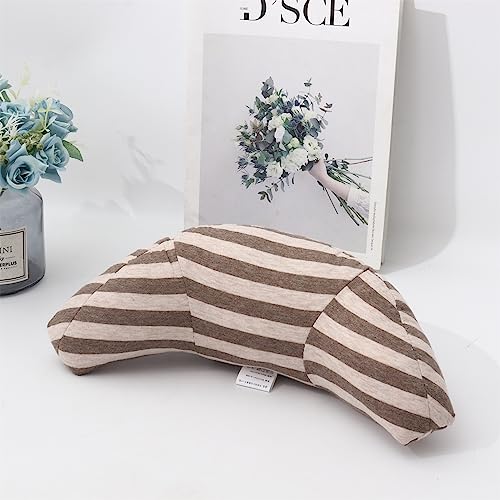 Kids Car Seat Travel Neck Pillow Soft Neck Support Cushion Car Seat Belt Cover Cushion Pillow Car Seatbelt Shoulder Pad Head Neck Support Pillow Seat Strap Pillow for Car Airplane Pushchair Travel - color: Coffee Strips