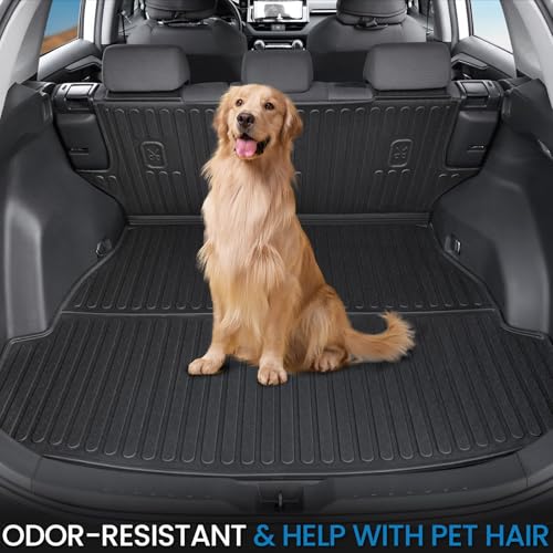 Cargo Mat with Backrest Mat for Toyota RAV4 2019-2024 2025 (Include Hybrid) Car Mat Accessories, All Weather TPE Trunk Cargo Liner Trunk Mat with Seat Back Mat (Trunk Mat with Backrest Mat)