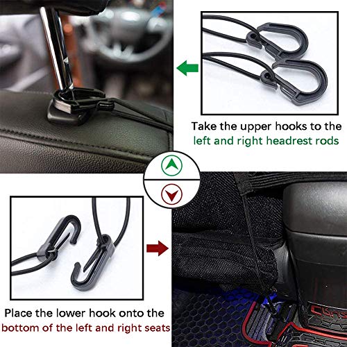 DYKESON Pet Barrier Dog Car Net Barrier with Auto Safety Mesh Organizer Baby Stretchable Storage Bag Universal for Cars, SUVs -Easy Install,Safer to Drive with Pets and Children, 2 Layer - size: 12 in × 14.5 in