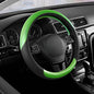 Road Comforts Steering Wheel Cover – Breathable Leather Steering Wheel Cover, Anti-Slip Grip, Universal Fit 14.5” to 15”, Heat & Cold Resistant for Cars, SUVs, and Trucks – Black & Shining Green - color: Black&Green