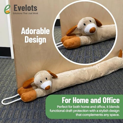Evelots Under Door Cat & Dog Draft Stopper - Weighted - 2 Pack - Keep Cold Air Out - Odor, Noise, Dust, Wind Blocker - Great for Windows - 38 Inch Long - Heavy Duty Kitty and Puppy - Hanging Loops - size: 2-Pack, style: Cat & Dog Draft Stopper