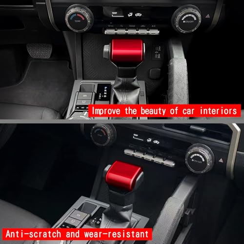 for Toyota Tacoma 2024 2025 and 4Runner 2025 Interior Accessories Center Console ABS Gear Shift Decor Cover Dashboard Trim (Dark Red, Gear Shift Decor)