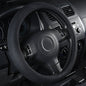 CAR Pass Black Faux Suede 14.5-15 Inch Memory Foam Steering Wheel Covers Breathable Anti-Slip Odorless Steering Wheel Universal Fit for Men Women - color: Black