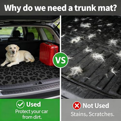 Car Trunk Mat - Universal Size 29" x 39", Leopard Print Pattern Cargo Liner, Car Accessory for SUVs/Sedan/Wagons, Durable Protective Mat, Trunk Liner for Families/Travel Enthusiasts - style: Leopard Print-2