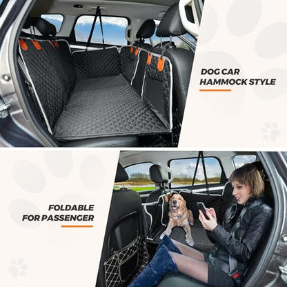 Back Seat Extender,Dog Car Seat Cover,Waterproof Pet Hammock Travel Bed,Durable Camping Air Mattress,Non Inflatable Car Bed Mattress Easy Clean for Car SUV Truck (Black) - color: Black