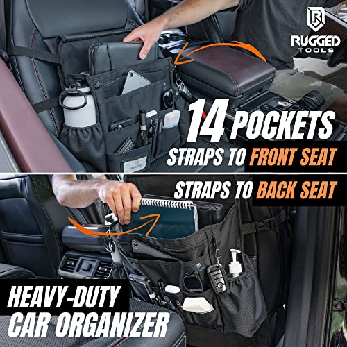 Car Seat Organizer - Front Seat Organizer for Passenger Seat - Car Office For Work Truck, Police, Business, and Law Enforcement - Over the Seat Storage File Organizer for Truck Cab