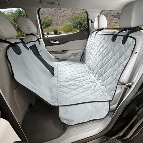 4Knines Dog Hammock Car Seat Cover – Heavy-Duty, Waterproof Car Seat Protector for Dogs, Non-Slip, Durable Design with Mesh Window, Easy to Install, Fits Most Cars & SUVs - Regular Size (Grey) - color: Grey